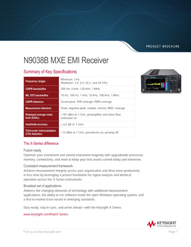 N9038B MXE EMI Receiver