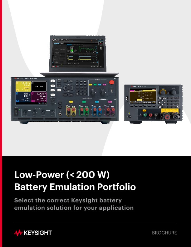 Low-Power (< 200 W) Battery Emulation Portfolio