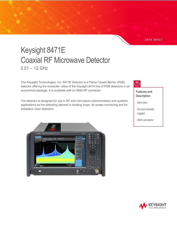 8471E Coaxial RF Microwave Detector 0.01 GHz – 12 GHz