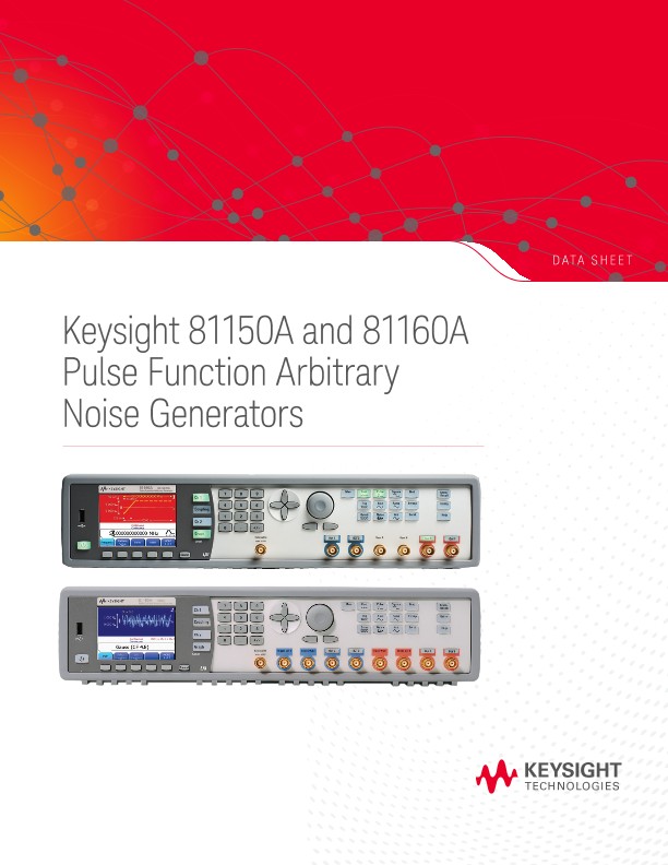 81150A and 81160A Pulse Function Arbitrary Noise Generators 