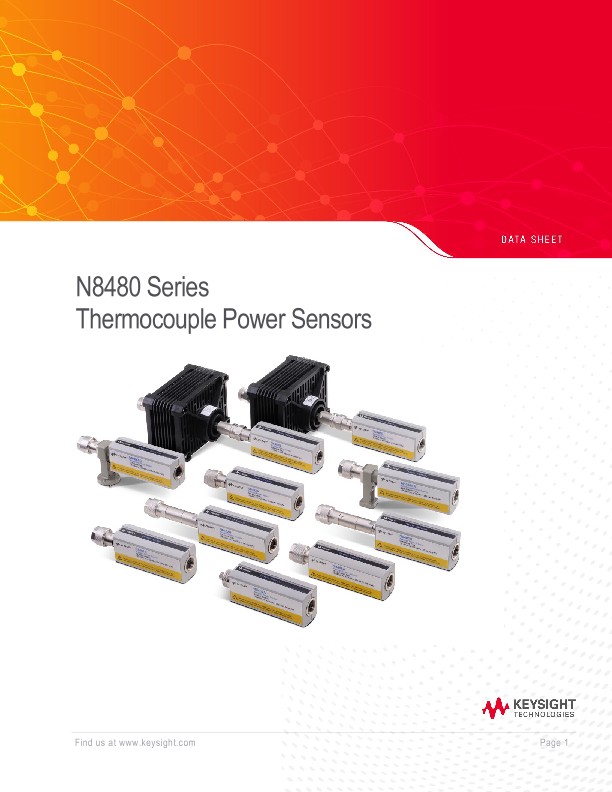 N8480 Series Thermocouple Power Sensors