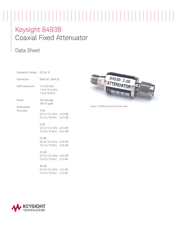 8493B Coaxial Fixed Attenuator 