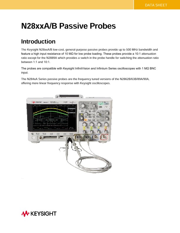 N28xxA/B Passive Probes