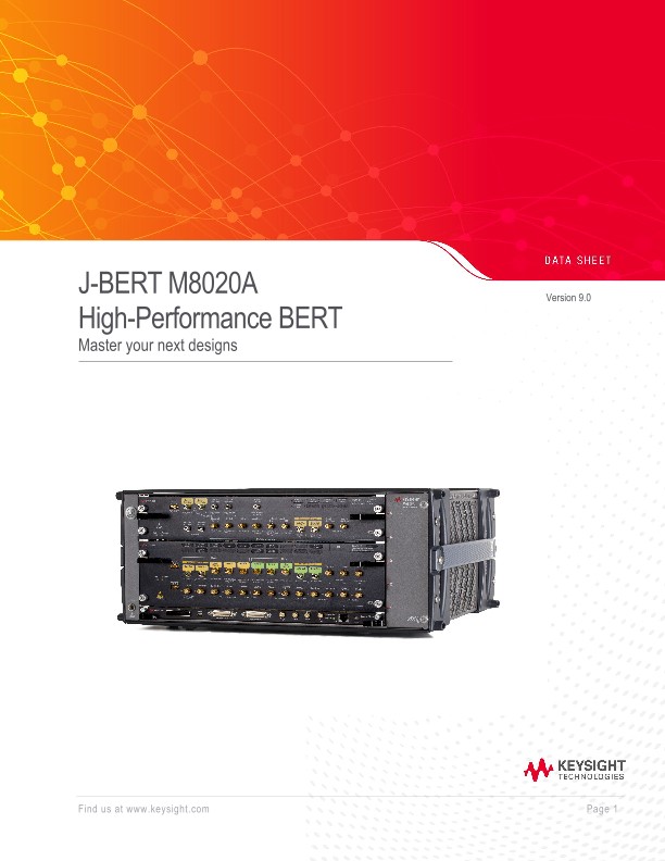 J-BERT M8020A High-Performance BERT Ver. 9.0