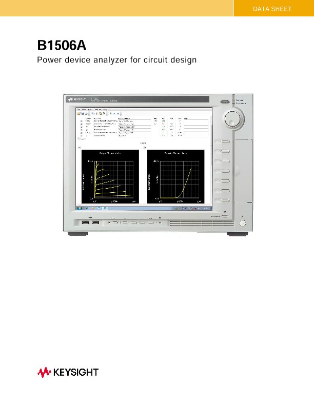 B1506A Power Device Analyzer Datasheet