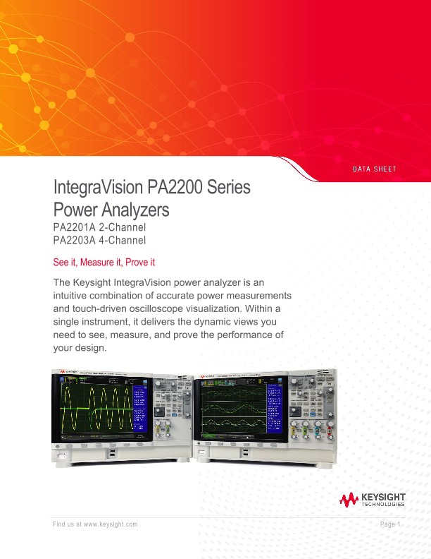 IntegraVision PA2200 Series Power Analyzers