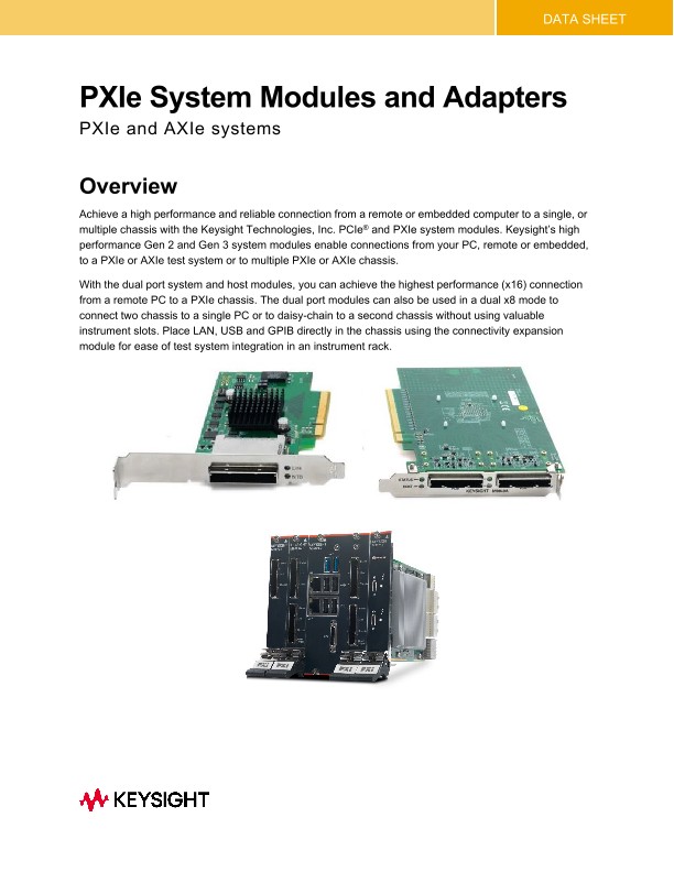 Interface Modules and Adapters for PXI and AXIe Systems