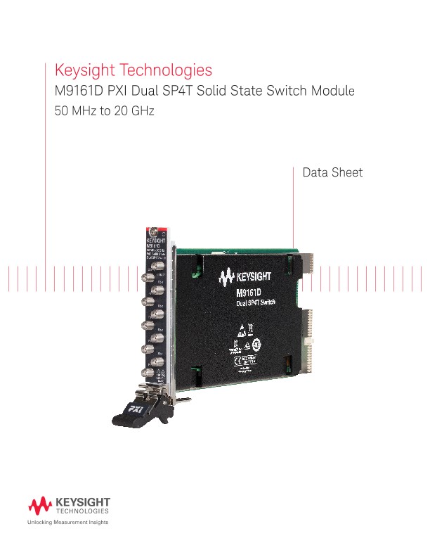 M9161D PXI Dual SP4T Solid State Switch Module