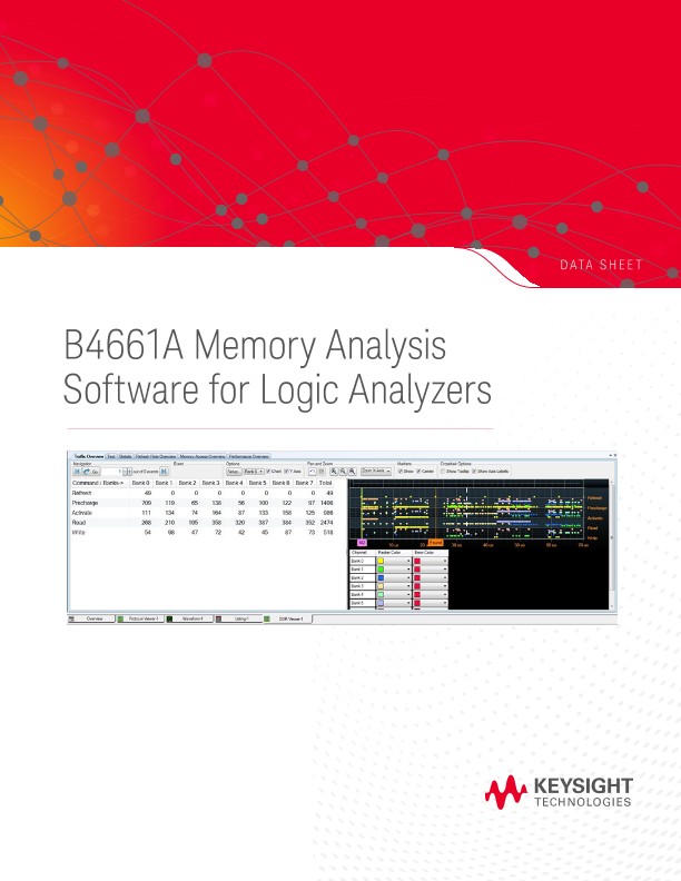 B4661A Memory Analysis Software for Logic Analyzers