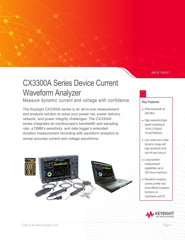 CX3300A Series Device Current Waveform Analyzer