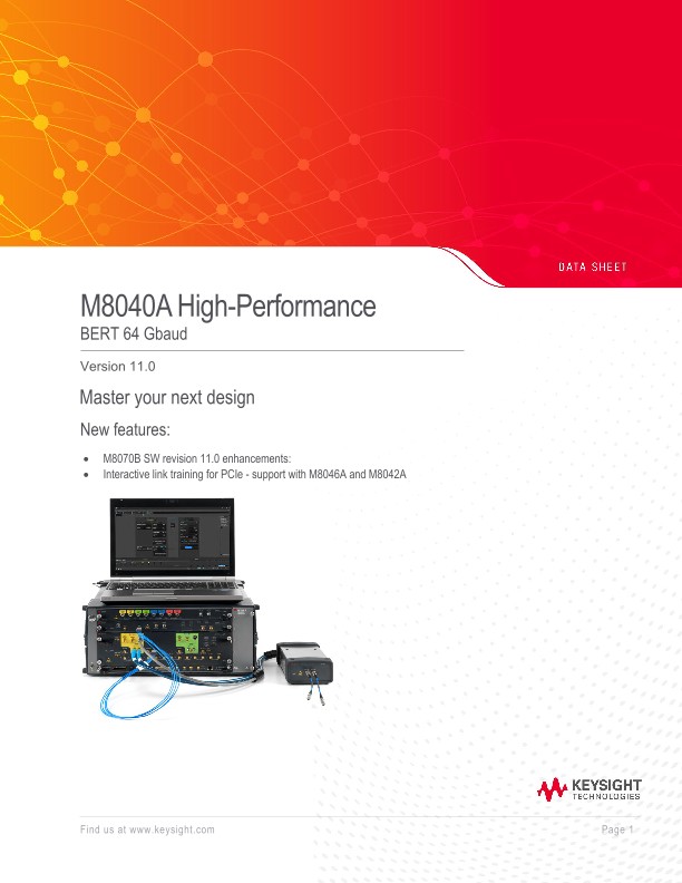 M8040A High-Performance BERT 64 Gbaud Version 8.5