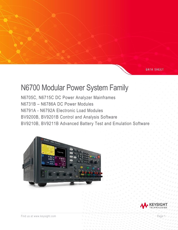 N6700 Modular Power System Family