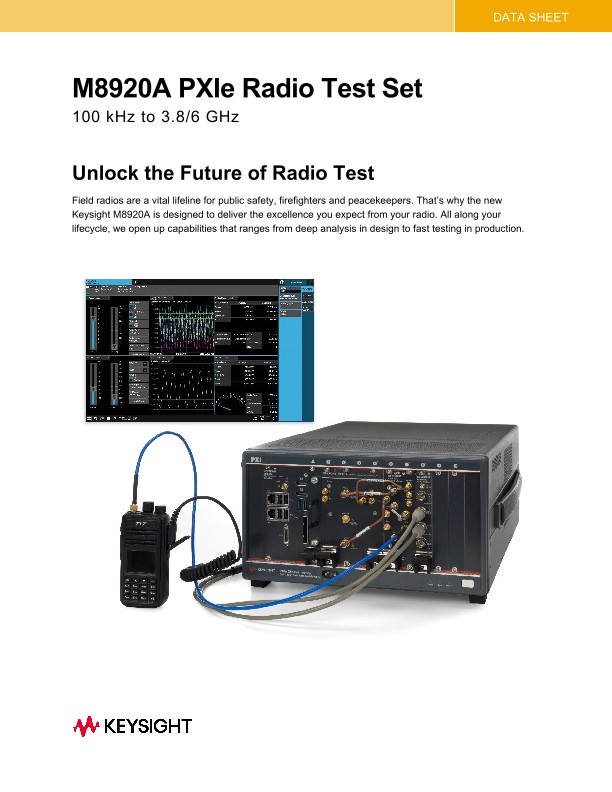 M8920A PXIe Radio Test Set