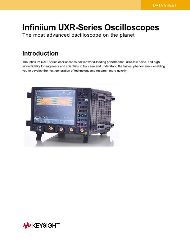 Infiniium UXR-Series Oscilloscopes