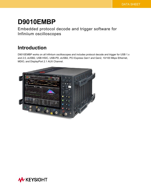 D9010EMBP Embedded Protocol Decode and Trigger Software