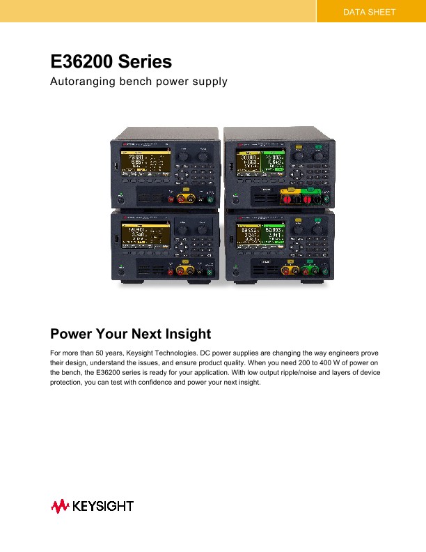 E36200 Series Autoranging Bench Power Supply