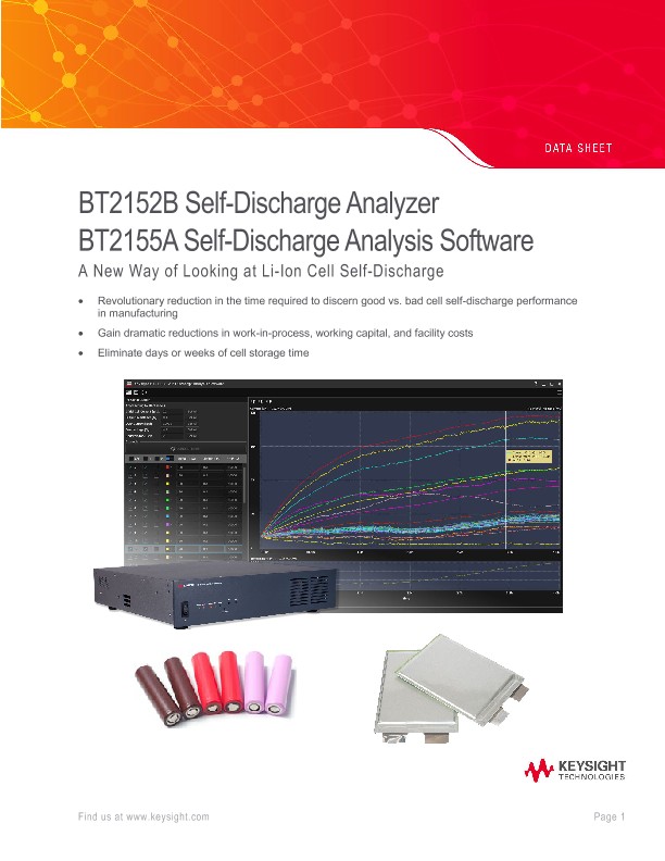 BT2152B Self-Discharge Analyzer, BT2155A Self-Discharge Analysis Software