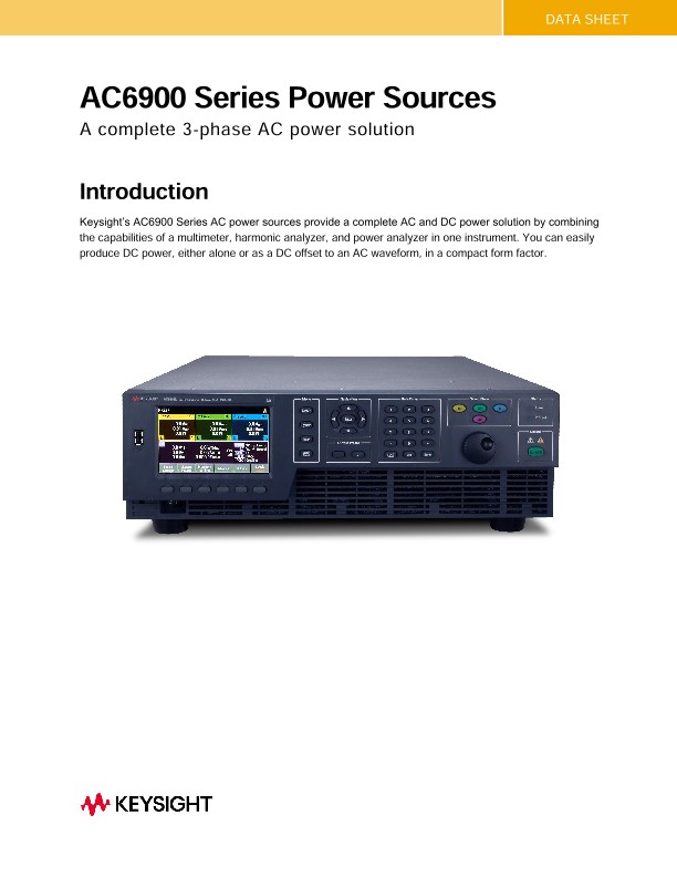 AC6900 Series Power Sources A Complete Three-Phase AC Power Solution