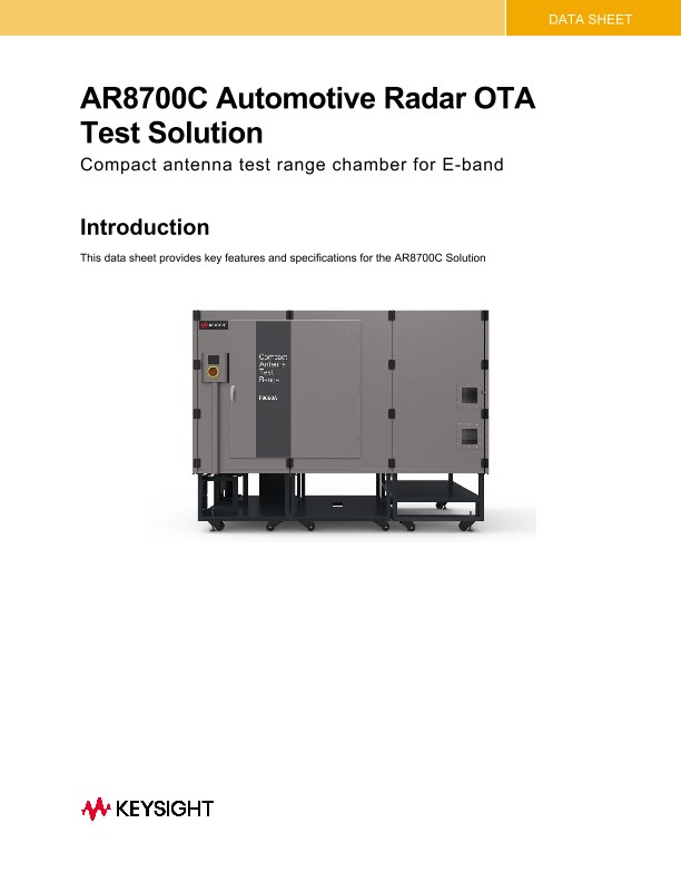 AR8700C Automotive Radar OTA Test Solution