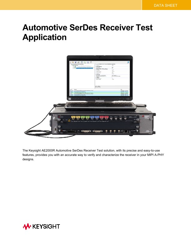 Automotive SerDes Receiver Test Application