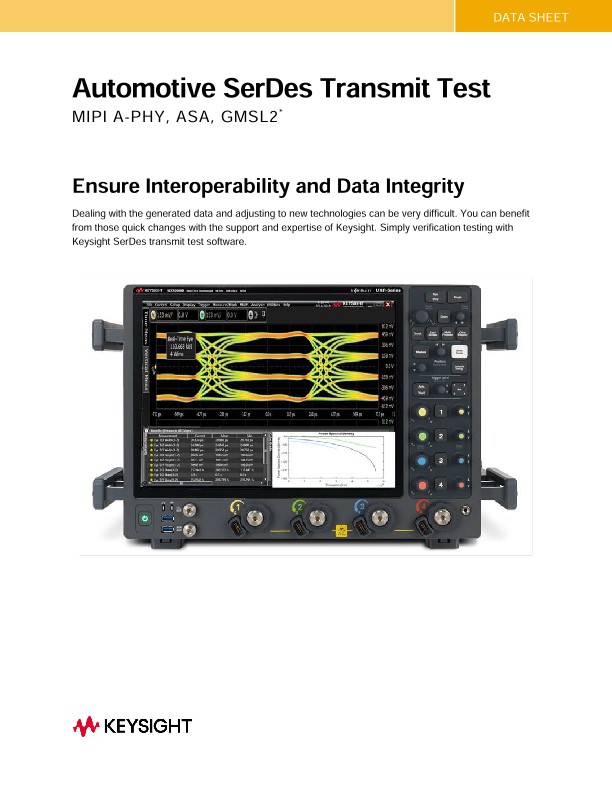 Automotive SerDes Transmit Test