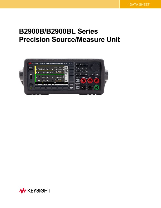 B2900B/B2900BL Series Precision Source/Measure Unit