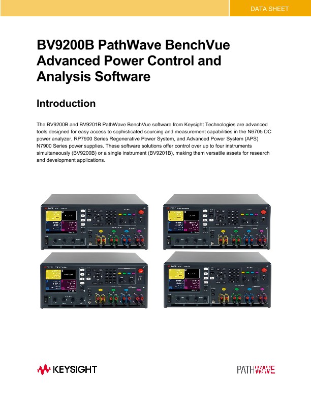 BV9200B PathWave BenchVue Advanced Power Control and Analysis Software