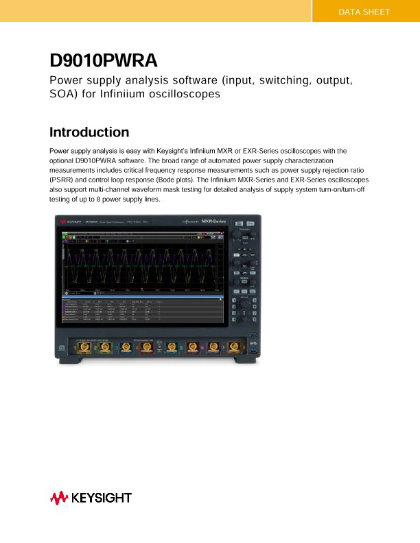 D9110PWRA Power Supply Analysis Software (Input, Switching, Output, SOA)