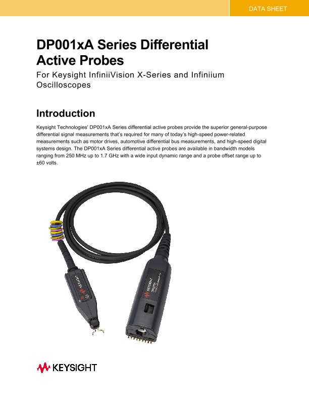 DP001xA Series Differential Active Probes