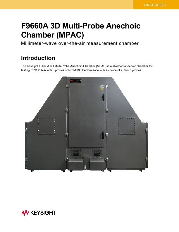 F9660A 3D Multi-Probe Anechoic Chamber (MPAC)