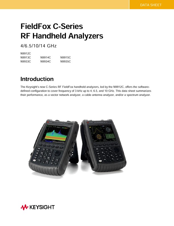 FieldFox C-Series RF Handheld Analyzers