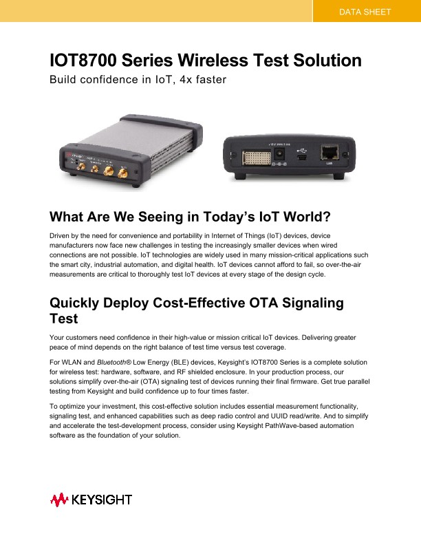 IOT8700 Series Wireless Test Solution