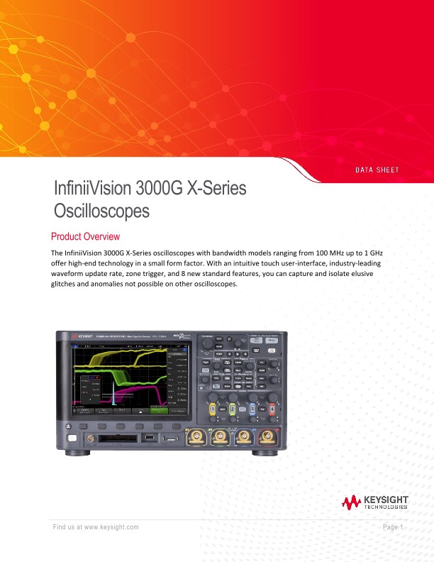 InfiniiVision 3000G X-Series Oscilloscopes