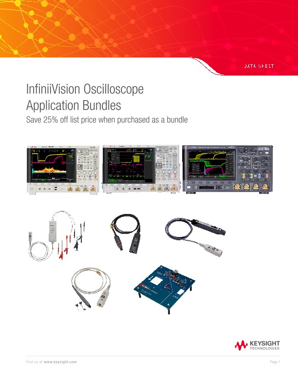 InfiniiVision Oscilloscope Application Bundles