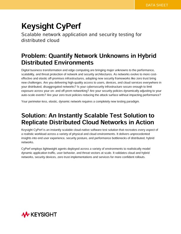 Keysight CyPerf