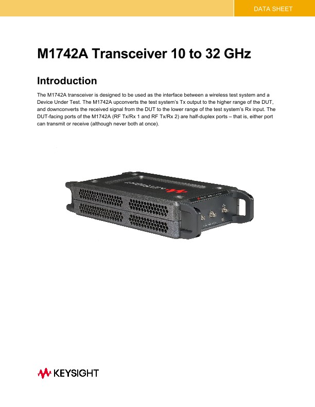 M1742A Transceiver 10 to 32 GHz