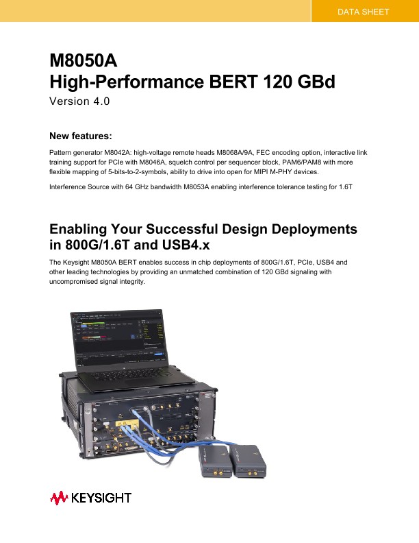 M8050A High-Performance BERT 120 GBd