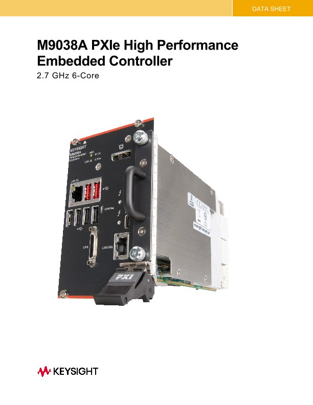 M9038A PXIe High Performance Embedded Controller