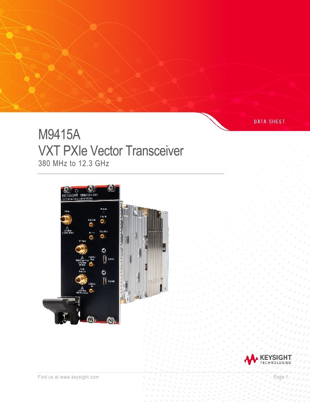 M9415A VXT PXIe Vector Transceiver