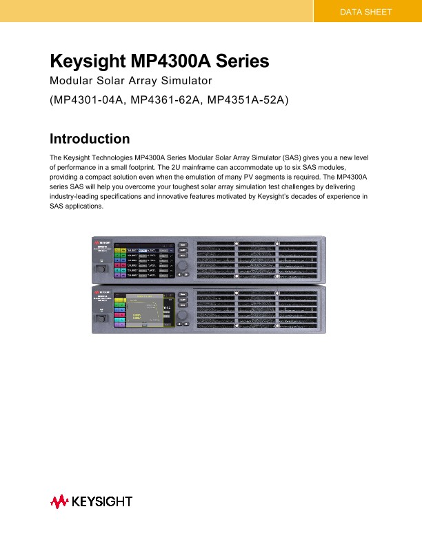 Keysight MP4300A Series