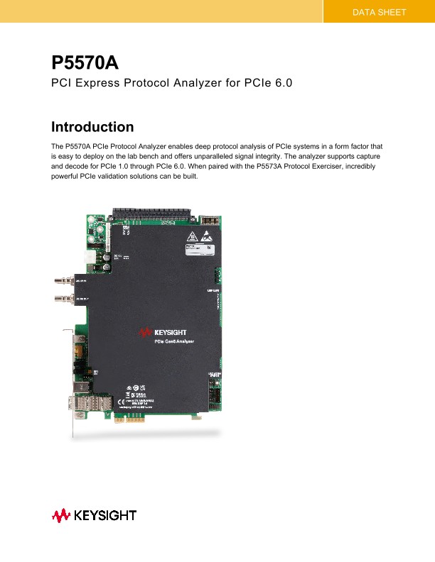 P5570A PCI Express Protocol Analyzer for PCIe 6.0