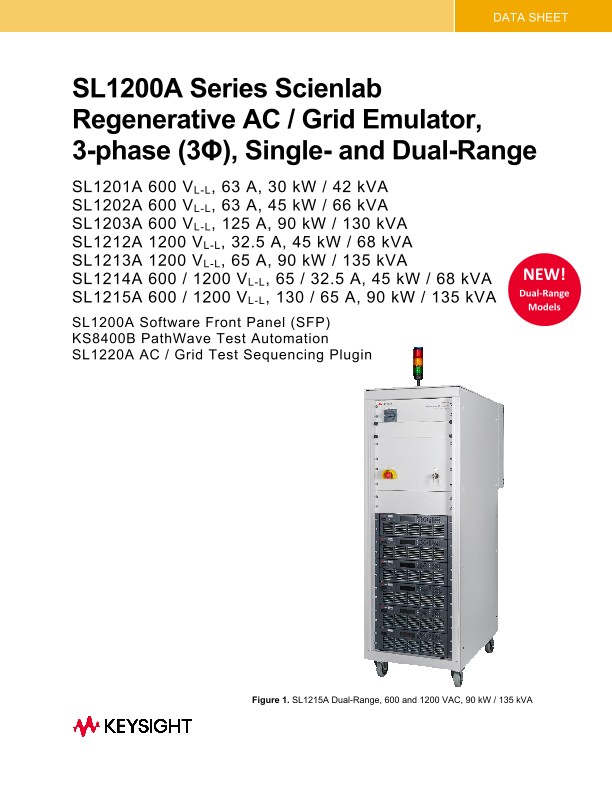 SL1200A Regenerative AC Emulator Series