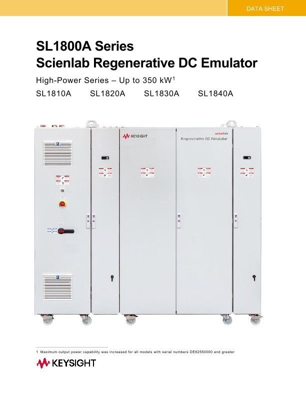 SL1800A Series Scienlab Regenerative DC Emulator