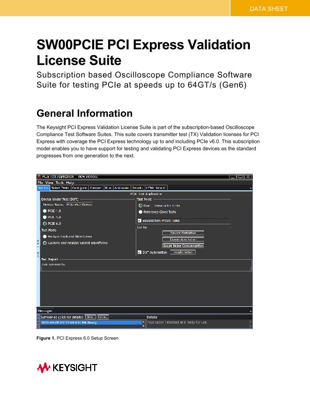 SW00PCIE PCI Express Validation License Suite