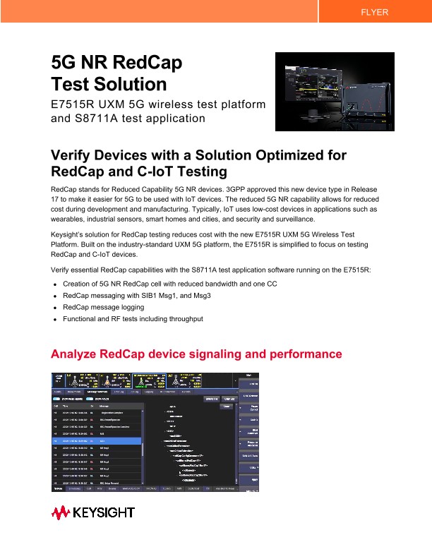 5G NR RedCap Test Solution