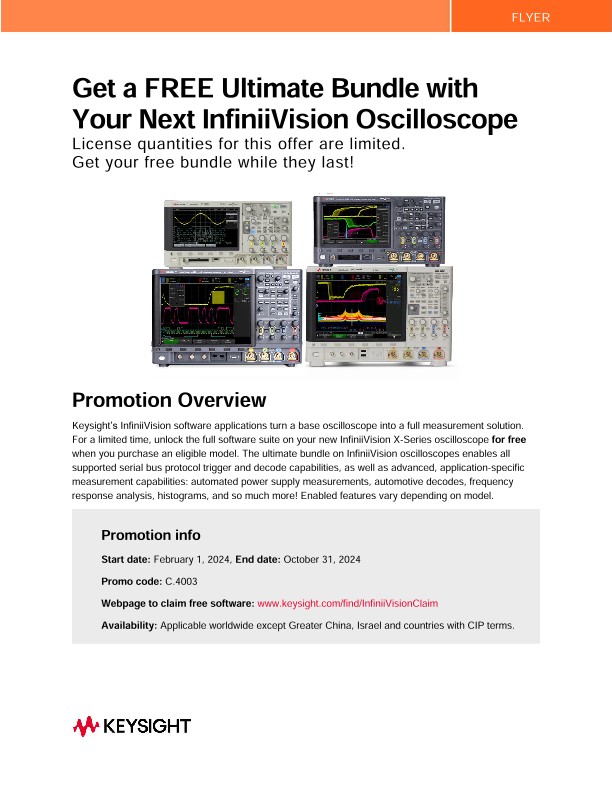 Get a FREE Ultimate Bundle with Your Next InfiniiVision Oscilloscope