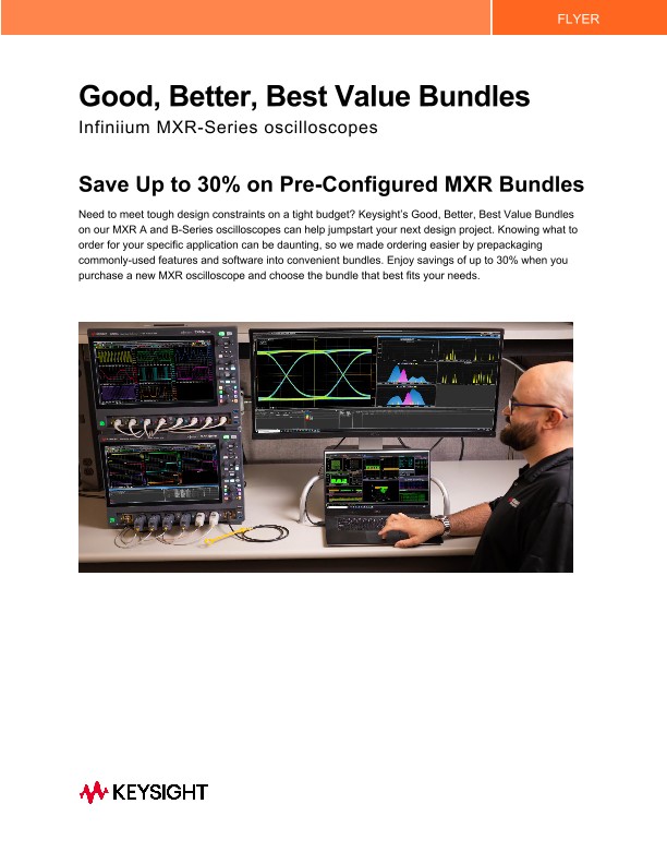 Good, Better, Best Value Bundles Infiniium MXR-Series Oscilloscopes