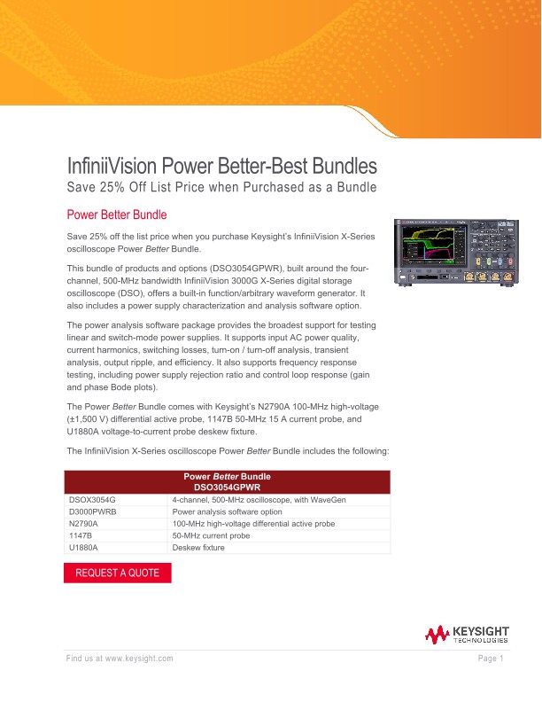 InfiniiVision Power Better-Best Bundles