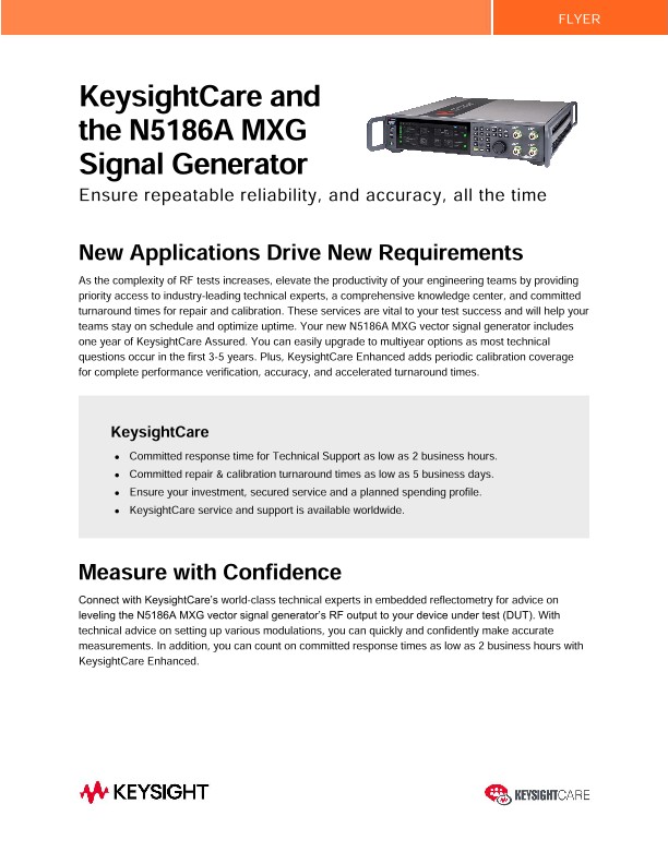 KeysightCare and the N5186A MXG Signal Generator