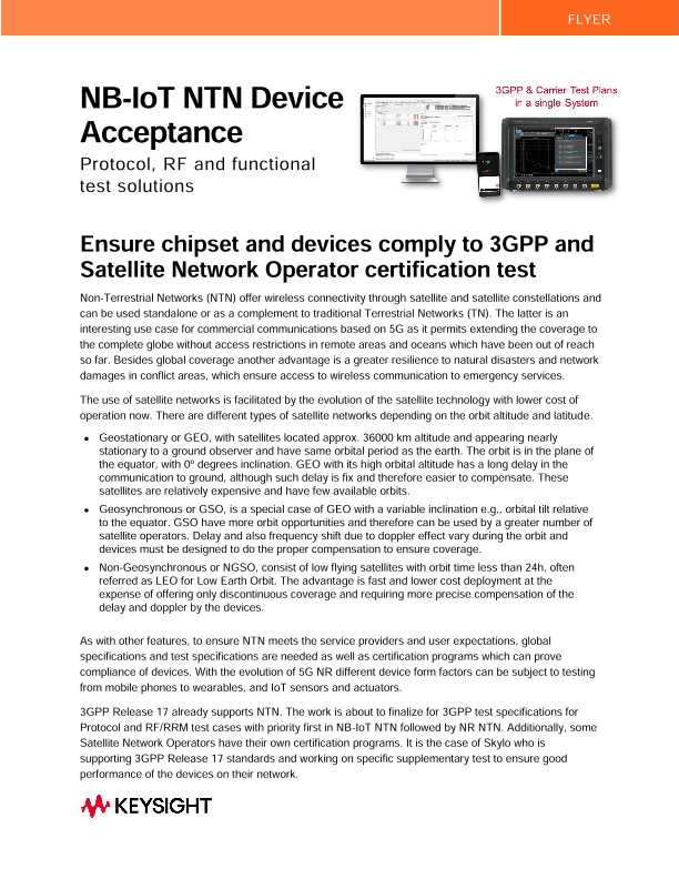 NB-IoT NTN Device Acceptance